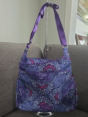 Vera Bradley Purple Paisley-Style Shoulder Bag